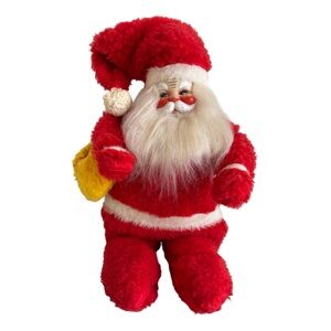 Vintage‎ MCM Red Santa Claus Plush Doll